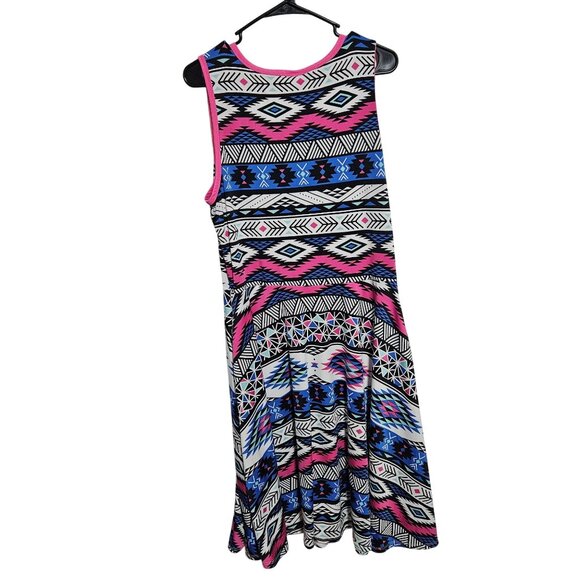 LuLaRoe Aztec Print Sleeveless Tank Dress Size XL Geometric Pattern Flowy Design - Picture 2 of 6